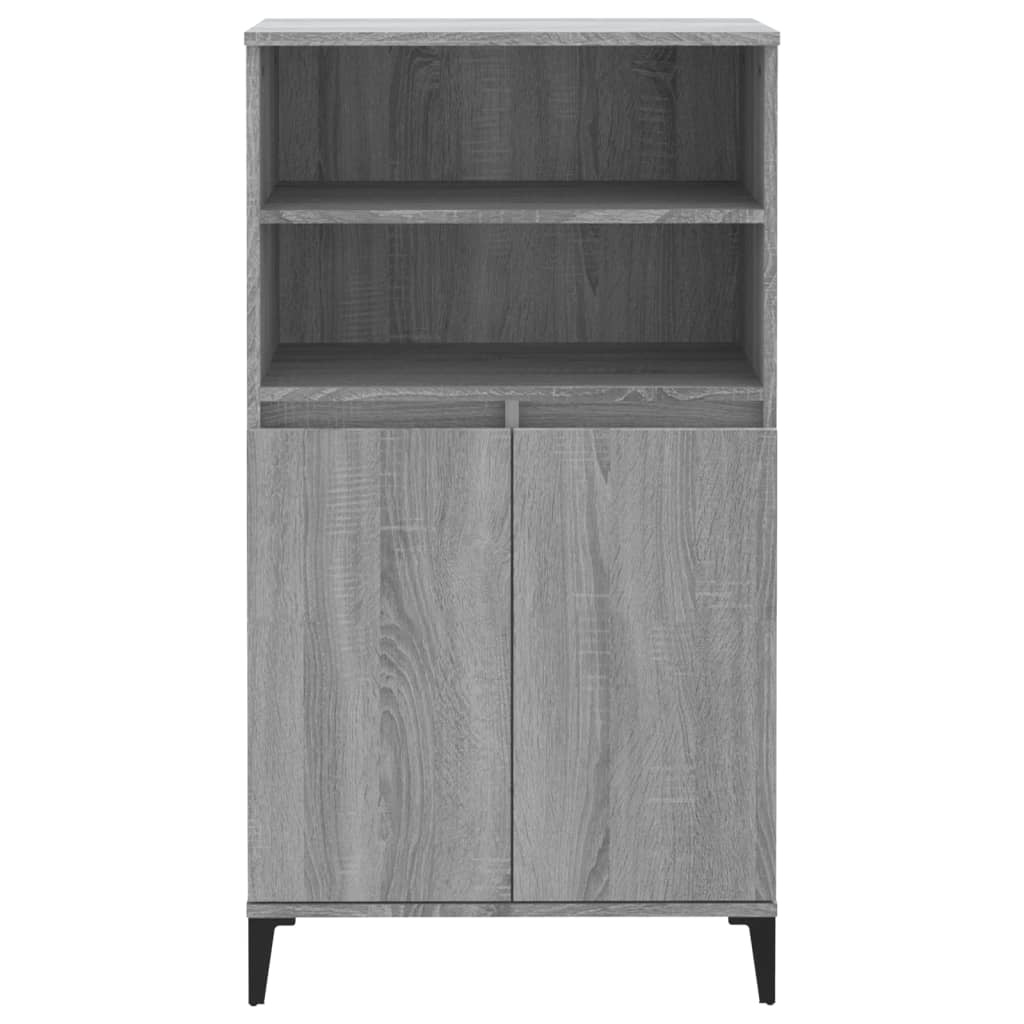 VidaXL Hoge kast 60x36x110 cm bewerkt hout grijs sonoma eikenkleurig