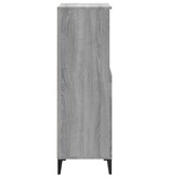 VidaXL Hoge kast 60x36x110 cm bewerkt hout grijs sonoma eikenkleurig