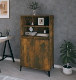VidaXL Hoge kast 60x36x110 cm bewerkt hout gerookt eikenkleurig