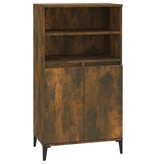 VidaXL Hoge kast 60x36x110 cm bewerkt hout gerookt eikenkleurig