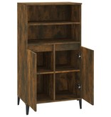 VidaXL Hoge kast 60x36x110 cm bewerkt hout gerookt eikenkleurig