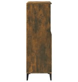 VidaXL Hoge kast 60x36x110 cm bewerkt hout gerookt eikenkleurig