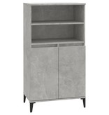 VidaXL Hoge kast 60x36x110 cm bewerkt hout betongrijs