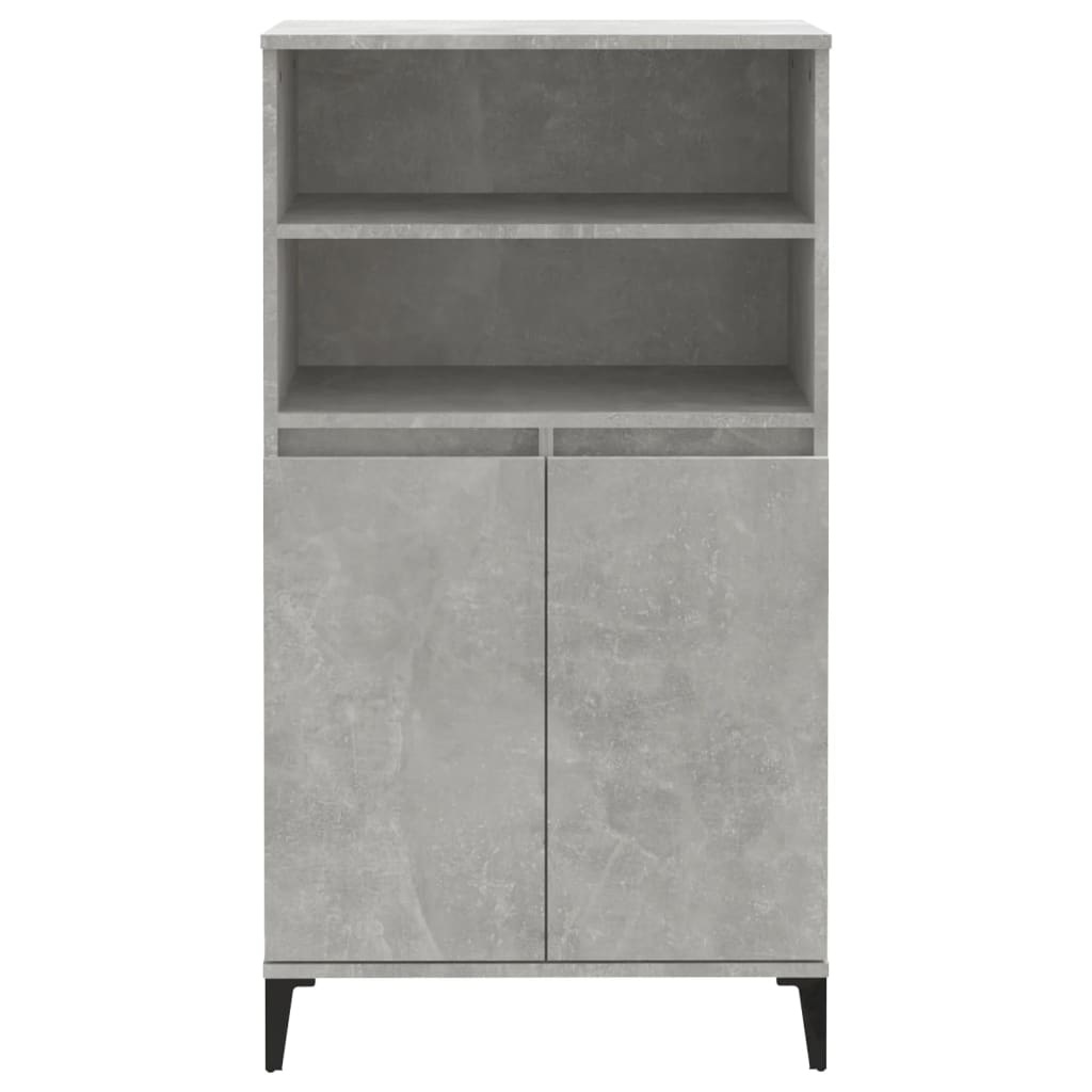 VidaXL Hoge kast 60x36x110 cm bewerkt hout betongrijs