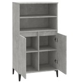 VidaXL Hoge kast 60x36x110 cm bewerkt hout betongrijs