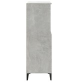 VidaXL Hoge kast 60x36x110 cm bewerkt hout betongrijs