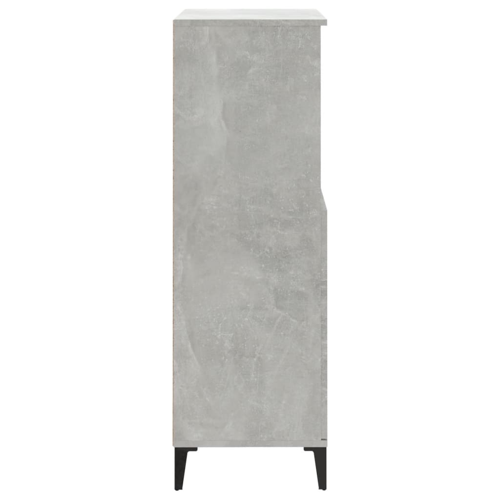 VidaXL Hoge kast 60x36x110 cm bewerkt hout betongrijs