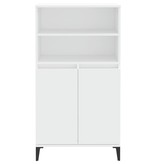 VidaXL Hoge kast 60x36x110 cm bewerkt hout wit