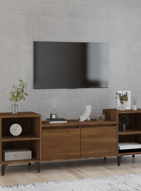 VidaXL Tv-meubel 160x35x55 cm bewerkt hout bruineikenkleurig