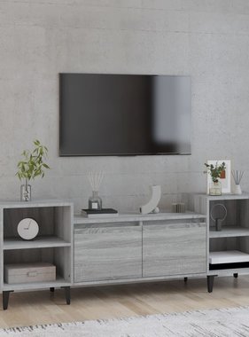 vidaXL Tv-meubel 160x35x55 cm bewerkt hout grijs sonoma eikenkleurig