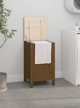 VidaXL Wasmand 44x44x76 cm massief grenenhout honingbruin