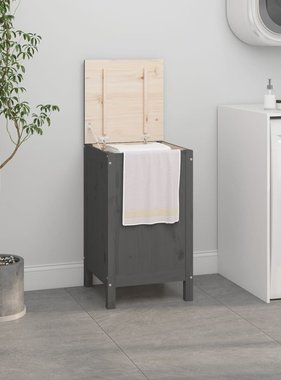 VidaXL Wasmand 44x44x76 cm massief grenenhout grijs