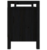VidaXL Halbankje 110x40x60 cm massief grenenhout zwart