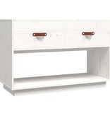 VidaXL Tv-meubel 90x40x60 cm massief grenenhout wit