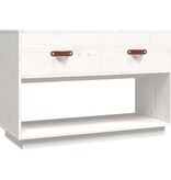 vidaXL Tv-meubel 90x40x60 cm massief grenenhout wit