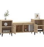 VidaXL Tv-meubel 160x35x55 cm bewerkt hout sonoma eikenkleurig