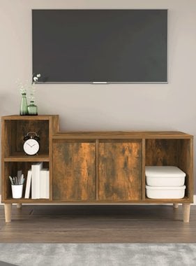 VidaXL Tv-meubel 100x35x55 cm bewerkt hout gerookt eikenkleurig