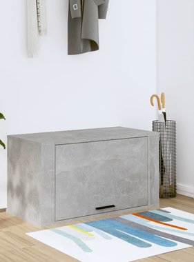 VidaXL Wandschoenenkast 70x35x38 cm bewerkt hout betongrijs