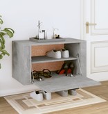 VidaXL Wandschoenenkast 70x35x38 cm bewerkt hout betongrijs