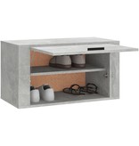 VidaXL Wandschoenenkast 70x35x38 cm bewerkt hout betongrijs