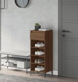 VidaXL Schoenenrek 40x36x105 cm bewerkt hout bruineikenkleurig