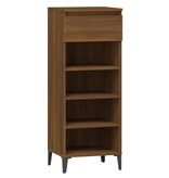 VidaXL Schoenenrek 40x36x105 cm bewerkt hout bruineikenkleurig