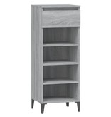 VidaXL Schoenenrek 40x36x105 cm bewerkt hout grijs sonoma eikenkleurig