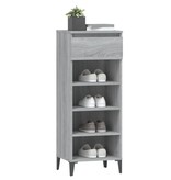 VidaXL Schoenenrek 40x36x105 cm bewerkt hout grijs sonoma eikenkleurig