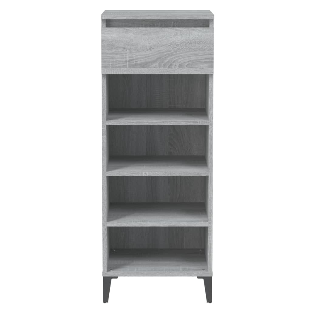 VidaXL Schoenenrek 40x36x105 cm bewerkt hout grijs sonoma eikenkleurig