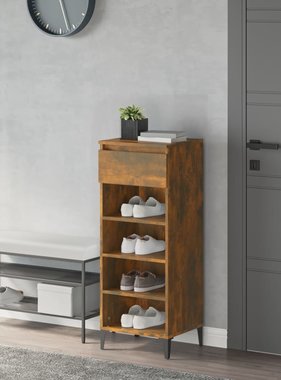 VidaXL Schoenenrek 40x36x105 cm bewerkt hout gerookt eikenkleurig
