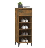 VidaXL Schoenenrek 40x36x105 cm bewerkt hout gerookt eikenkleurig