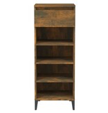 VidaXL Schoenenrek 40x36x105 cm bewerkt hout gerookt eikenkleurig