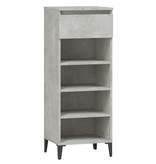VidaXL Schoenenkast 40x36x105 cm bewerkt hout betongrijs