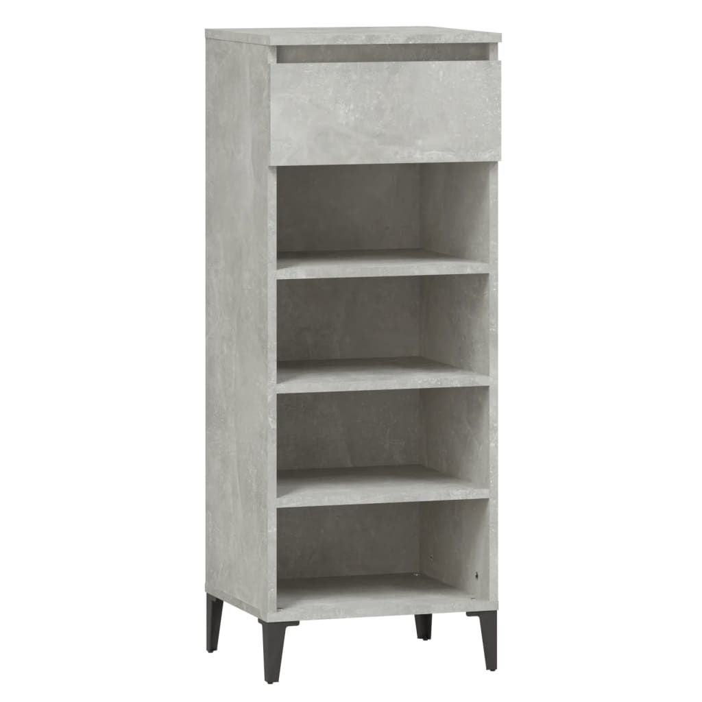 VidaXL Schoenenkast 40x36x105 cm bewerkt hout betongrijs