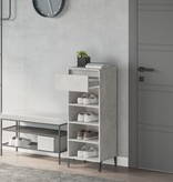 VidaXL Schoenenkast 40x36x105 cm bewerkt hout betongrijs
