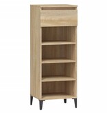 VidaXL Schoenenrek 40x36x105 cm bewerkt hout sonoma eikenkleurig