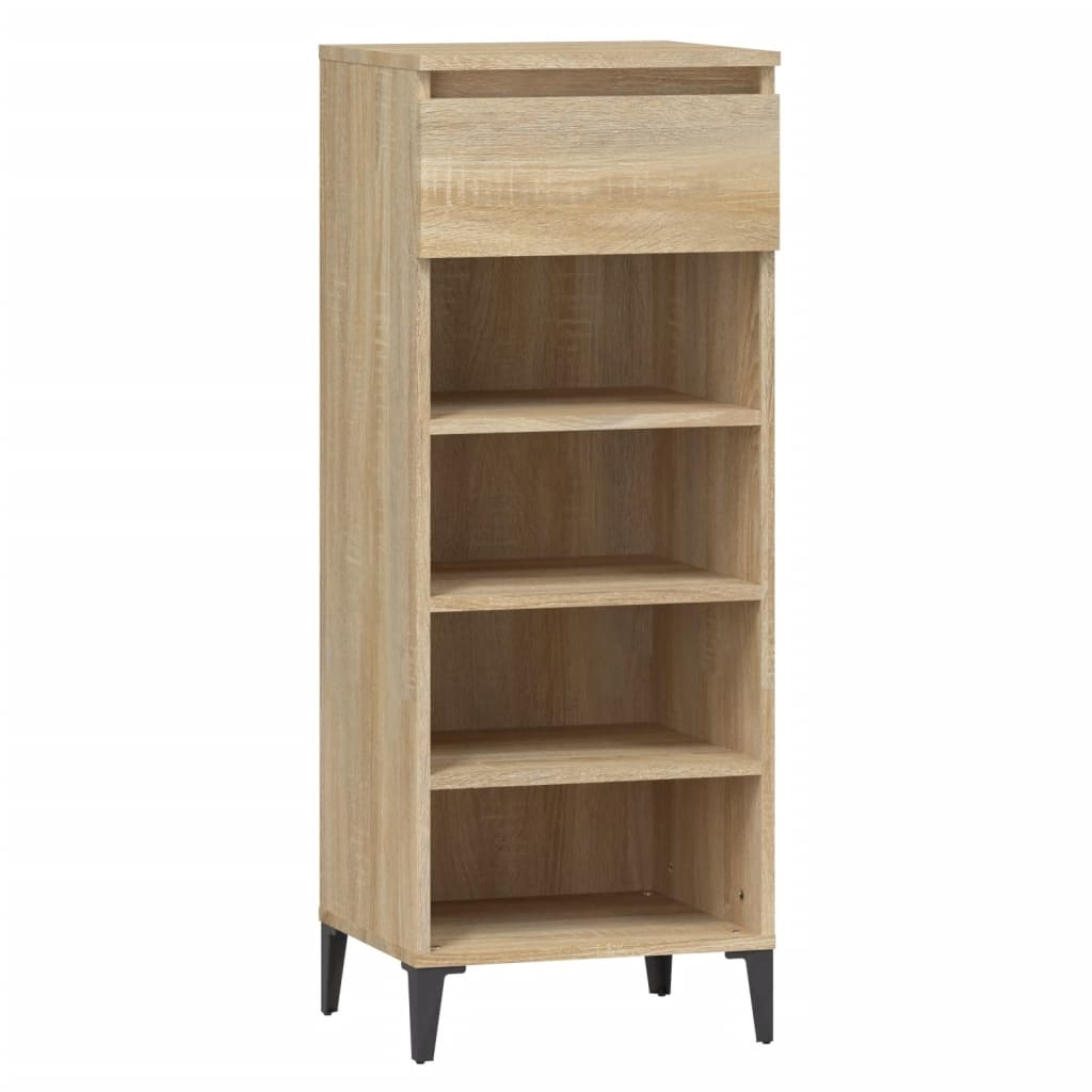 VidaXL Schoenenrek 40x36x105 cm bewerkt hout sonoma eikenkleurig