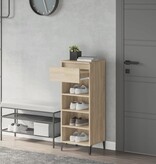 VidaXL Schoenenrek 40x36x105 cm bewerkt hout sonoma eikenkleurig