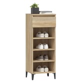 VidaXL Schoenenrek 40x36x105 cm bewerkt hout sonoma eikenkleurig