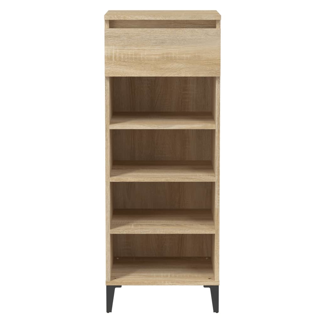VidaXL Schoenenrek 40x36x105 cm bewerkt hout sonoma eikenkleurig