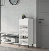 VidaXL Schoenenrek 40x36x105 cm bewerkt hout hoogglans wit