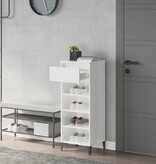VidaXL Schoenenrek 40x36x105 cm bewerkt hout hoogglans wit