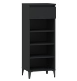 VidaXL Schoenenrek 40x36x105 cm bewerkt hout zwart