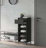 VidaXL Schoenenrek 40x36x105 cm bewerkt hout zwart