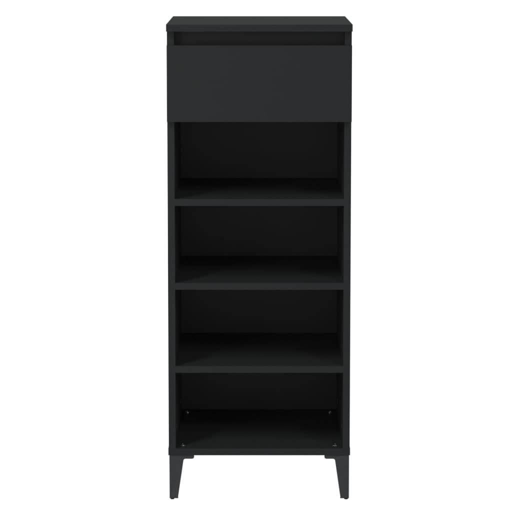 VidaXL Schoenenrek 40x36x105 cm bewerkt hout zwart