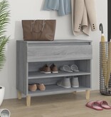 VidaXL Schoenenkast 70x36x60 cm bewerkt hout sonoma grijs