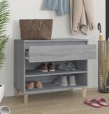 VidaXL Schoenenkast 70x36x60 cm bewerkt hout sonoma grijs