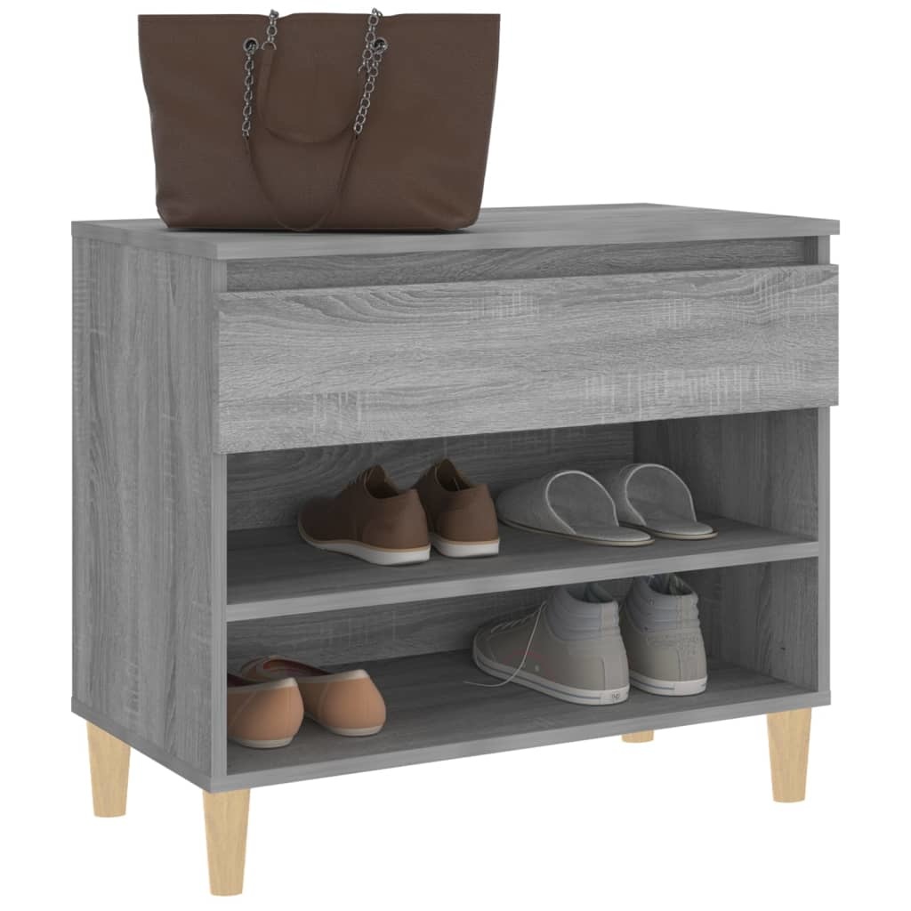 VidaXL Schoenenkast 70x36x60 cm bewerkt hout sonoma grijs