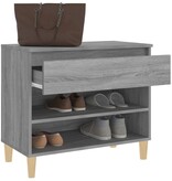 VidaXL Schoenenkast 70x36x60 cm bewerkt hout sonoma grijs