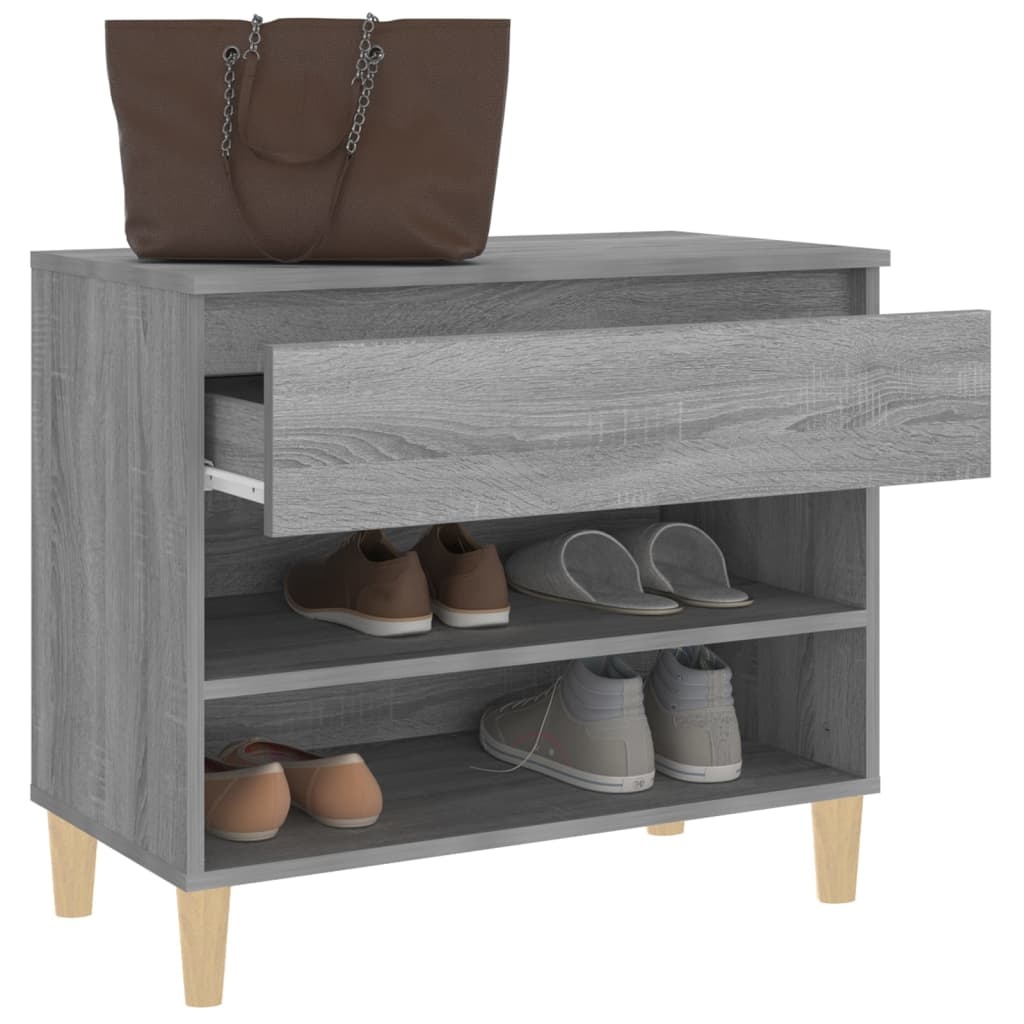 VidaXL Schoenenkast 70x36x60 cm bewerkt hout sonoma grijs
